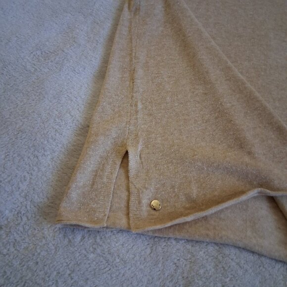 Lilly Pulitzer Women's Large Gold Metallic Linen Blend Lightweight Knit Tank Top - Picture 11 of 13